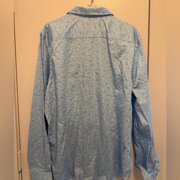 Robert Graham Modern Americana Men’s XL Tailored Fit ‘Paper Boats’ Blue Pattern - Picture 4 of 10